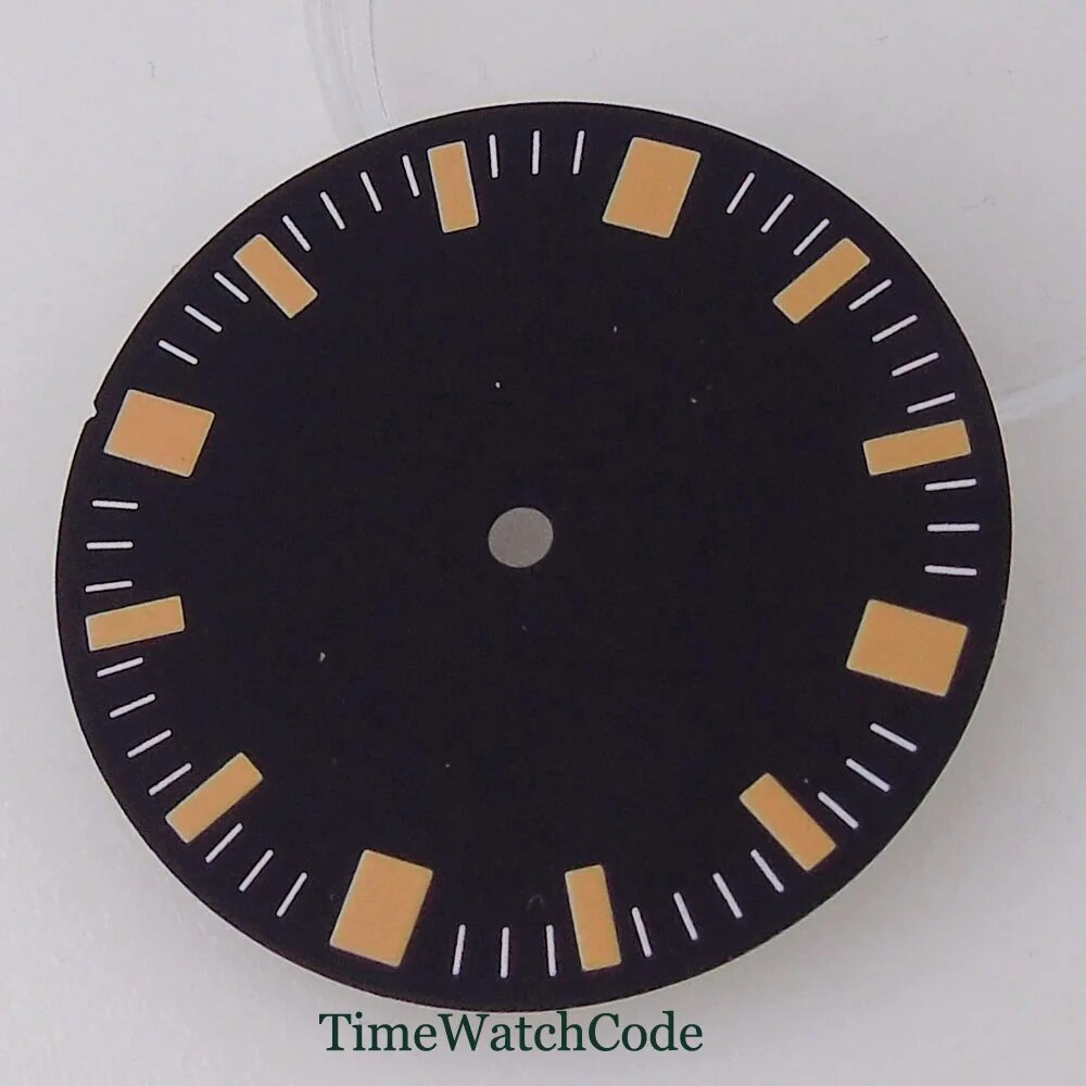 Luminous Black Watch Dial Face 29mm for NH35 NH36 ETA2824 PT5000 SW200 Movement