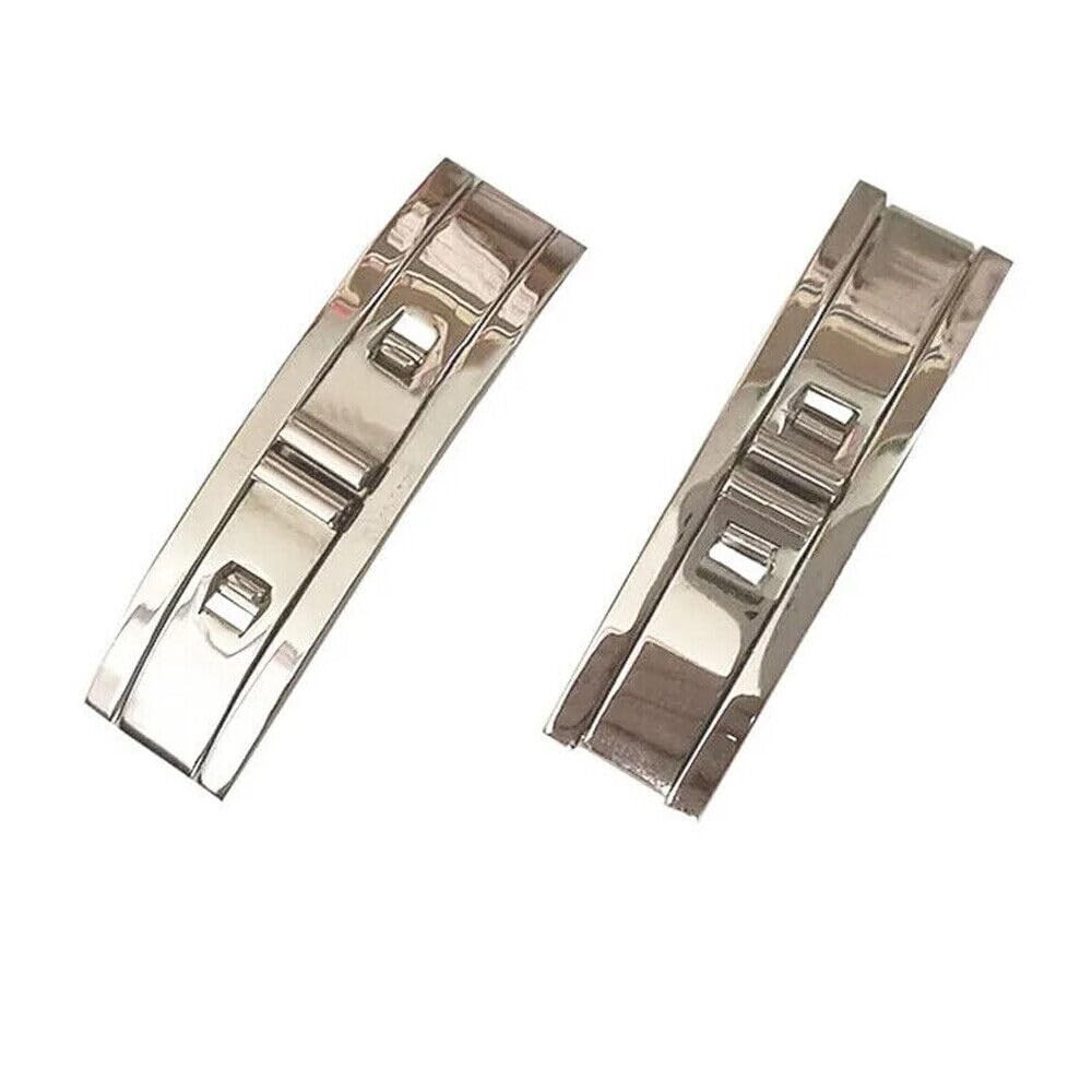 2 Pieces Stainless Steel Watch Buckle 5mm Double Pull Folding Butterfly Clasp Wa