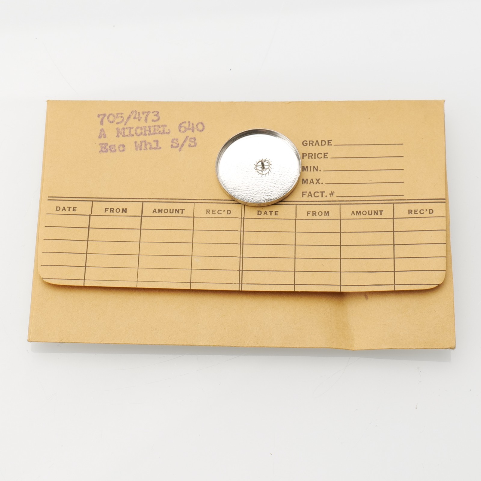 A Michel 640 Escape Wheel Watch Part New Old Stock Bestfit 705/473 Watchmakers