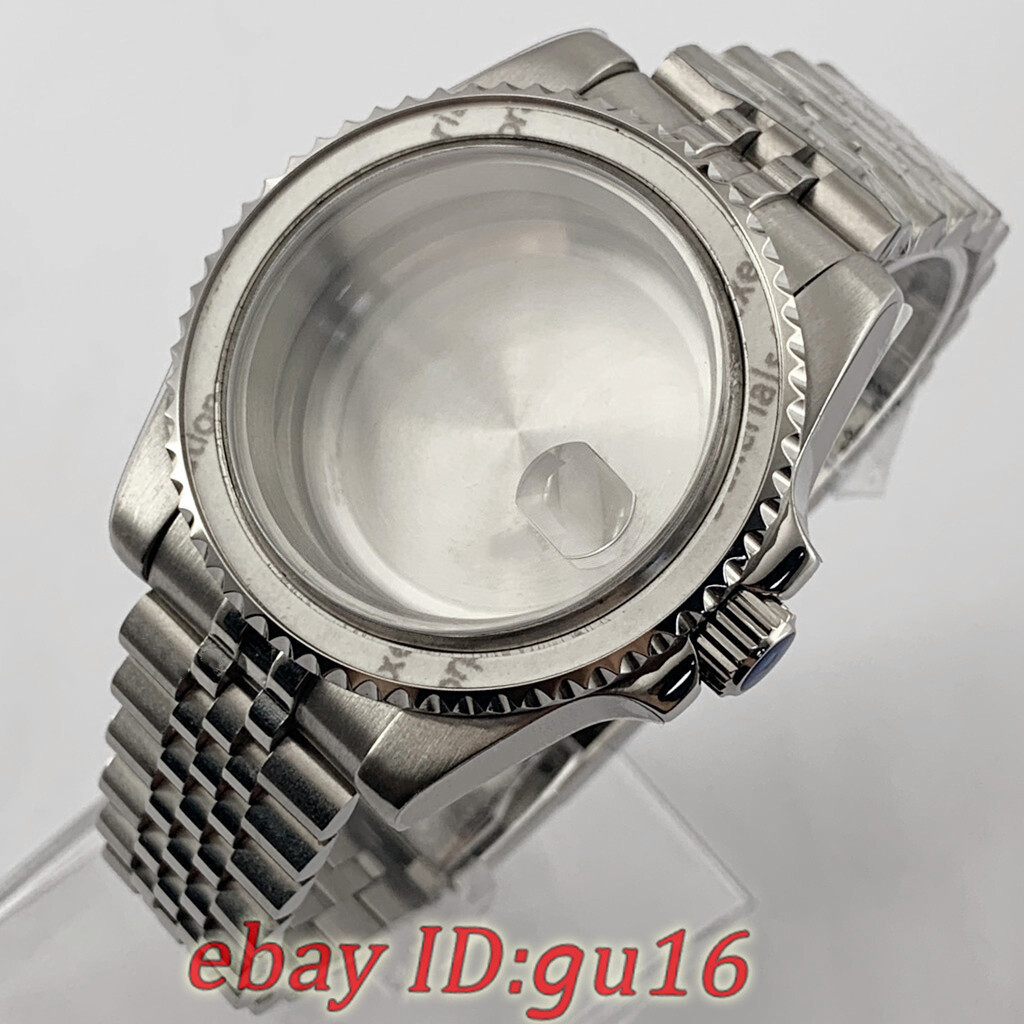 40mm Sapphire Black GMT bezel Watch Case Fit NH35 NH36 ETA 2824/2836 Miyota 8215