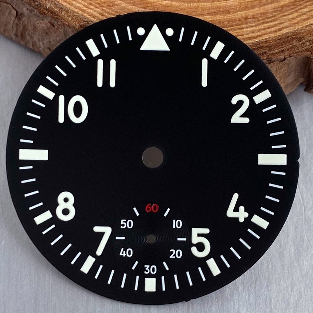 Blue/Black/Green/White 37mm Pilot Watch Dial & Hands Fit ETA6498 ST3621 Movement