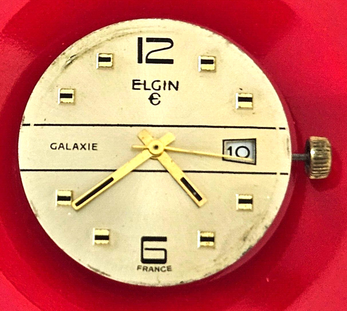 ELGIN GALAXIE 17J FRANCE WATCH MOVEMENT (BALANCE RUNS WITH ROTATION) LOT.225