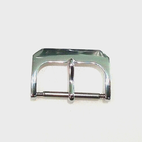 New 20mm Square Modern Polished White Silver Tone Watch Band Replacement Buckle