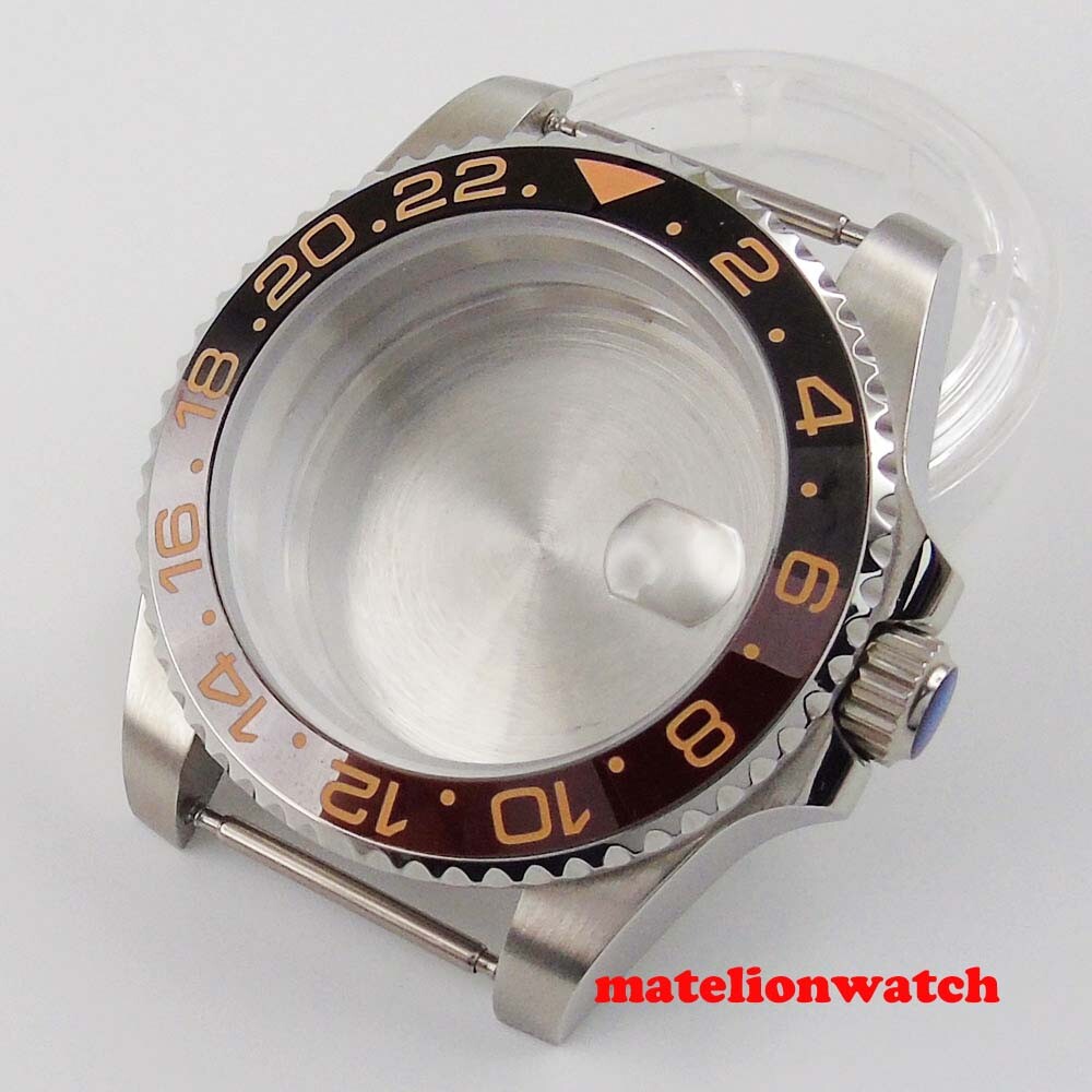 Automatic Watch Case Sapphire Glass 40mm Fit NH35 Miyota8215 2813 ETA2824 PT5000