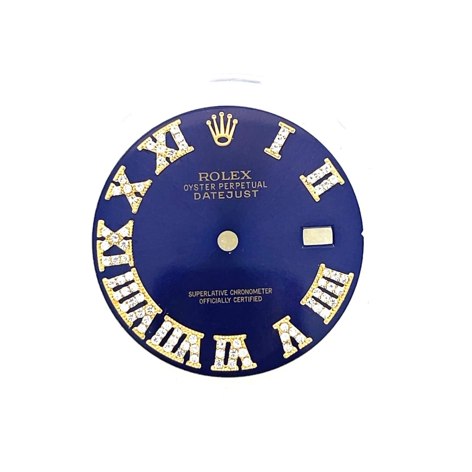 Rolex 36mm Custom Roman Blue Natural Diamond Dial for Datejust 36mm