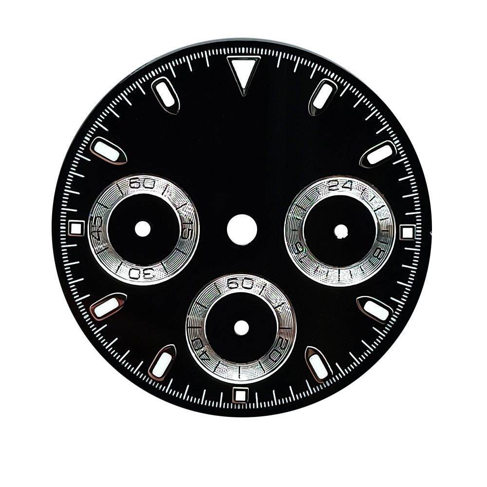 29mm Multi-Functional Watch Dial No Logo Green Luminous for Vk63 Movement parts