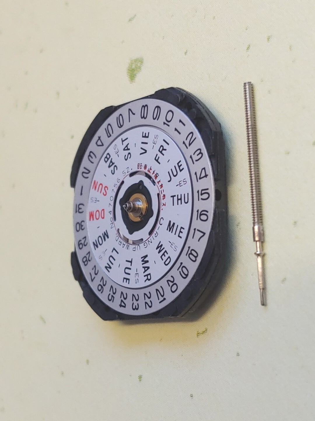 Vintage Bulova 6343.10 3 Hand Daydate@3 Movement. Sets, Runs, Timed 24 Hours.