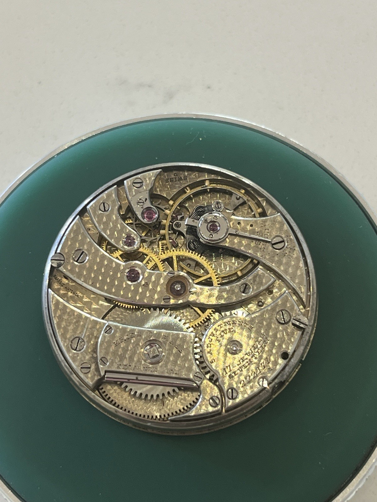 Beautifully Finished RUNNING Agassiz 12s Private Label Pocket Watch Movement 17j