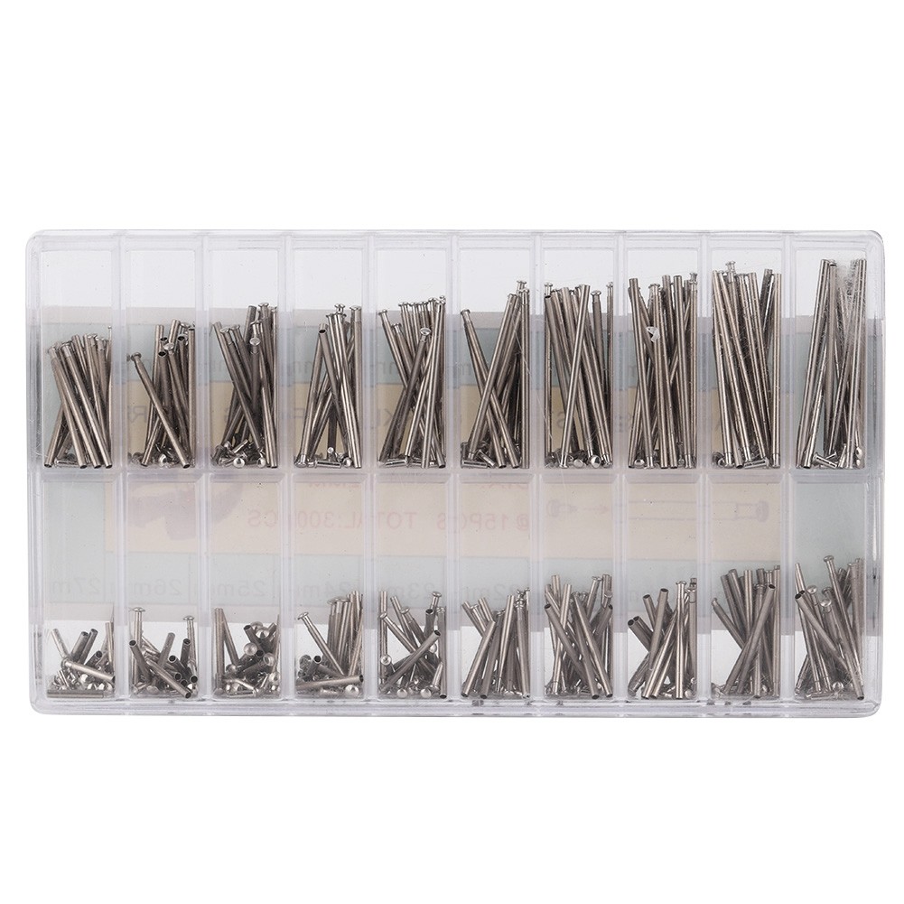 180Pcs Watch BandTube Friction Pins Link 7mm-26mm Spring Bar Assortment 1.2mm