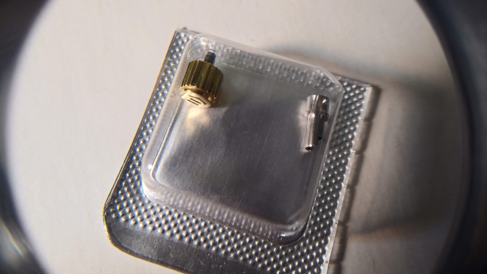 Tag Heuer CROWN and TUBE screwdown YELLOW New/Sealed Tag-18. (4.4mmx4.0mm) tap t