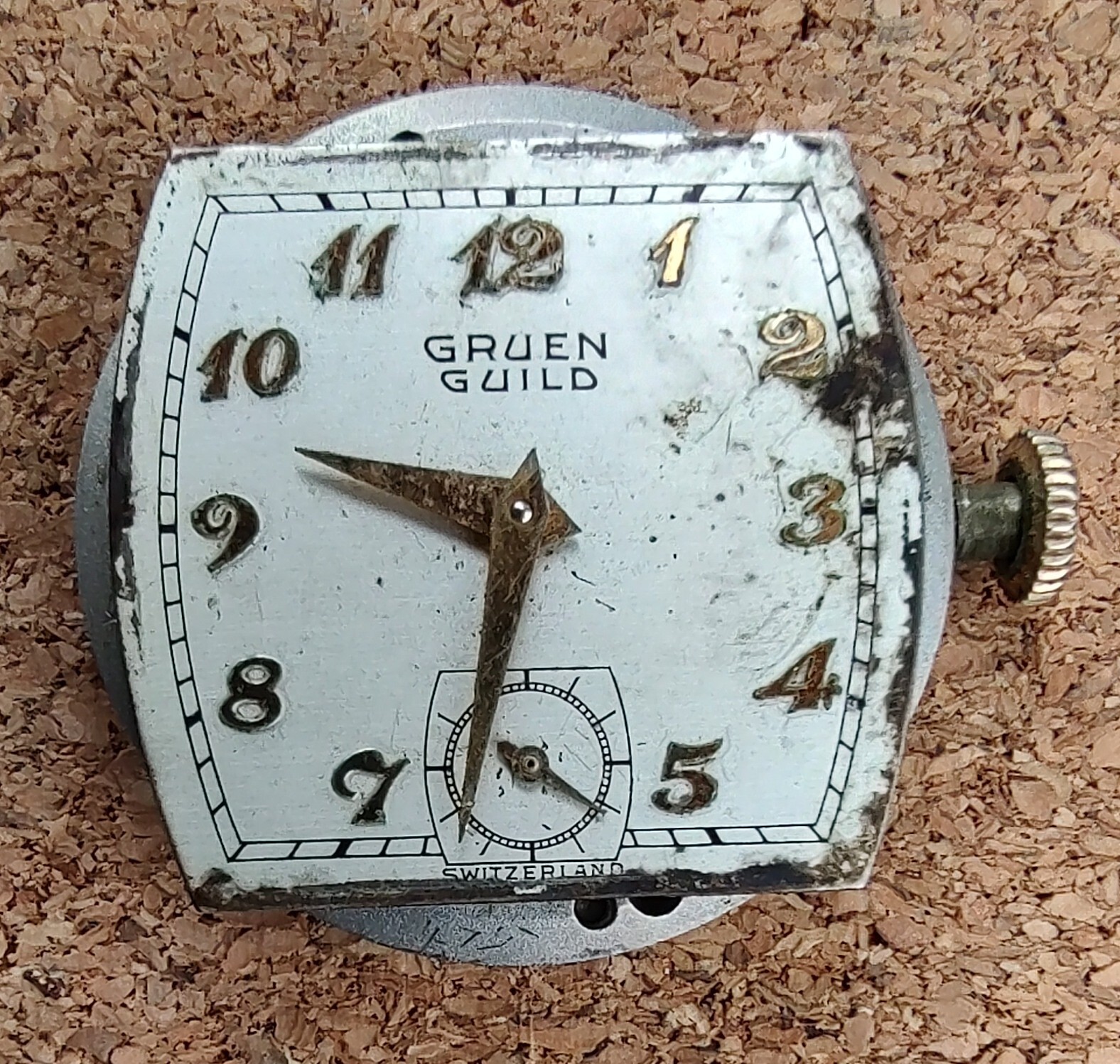 Genuine Gruen Guild 15j Movement (cal.416) in Running Order – Nice!!