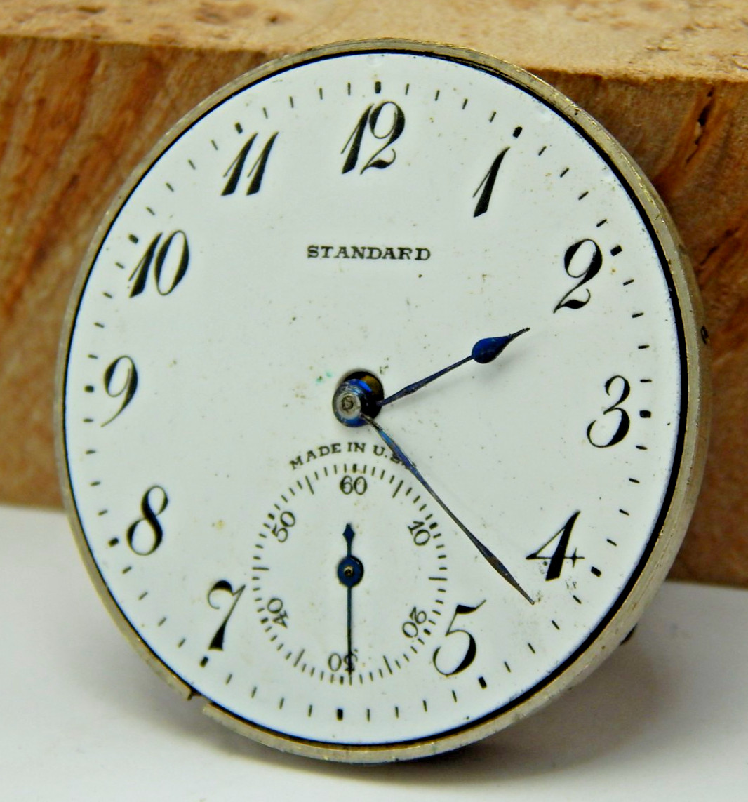 Antique 1919 New York Standard 171 12 s 7 jewel pocket watch movement with dial