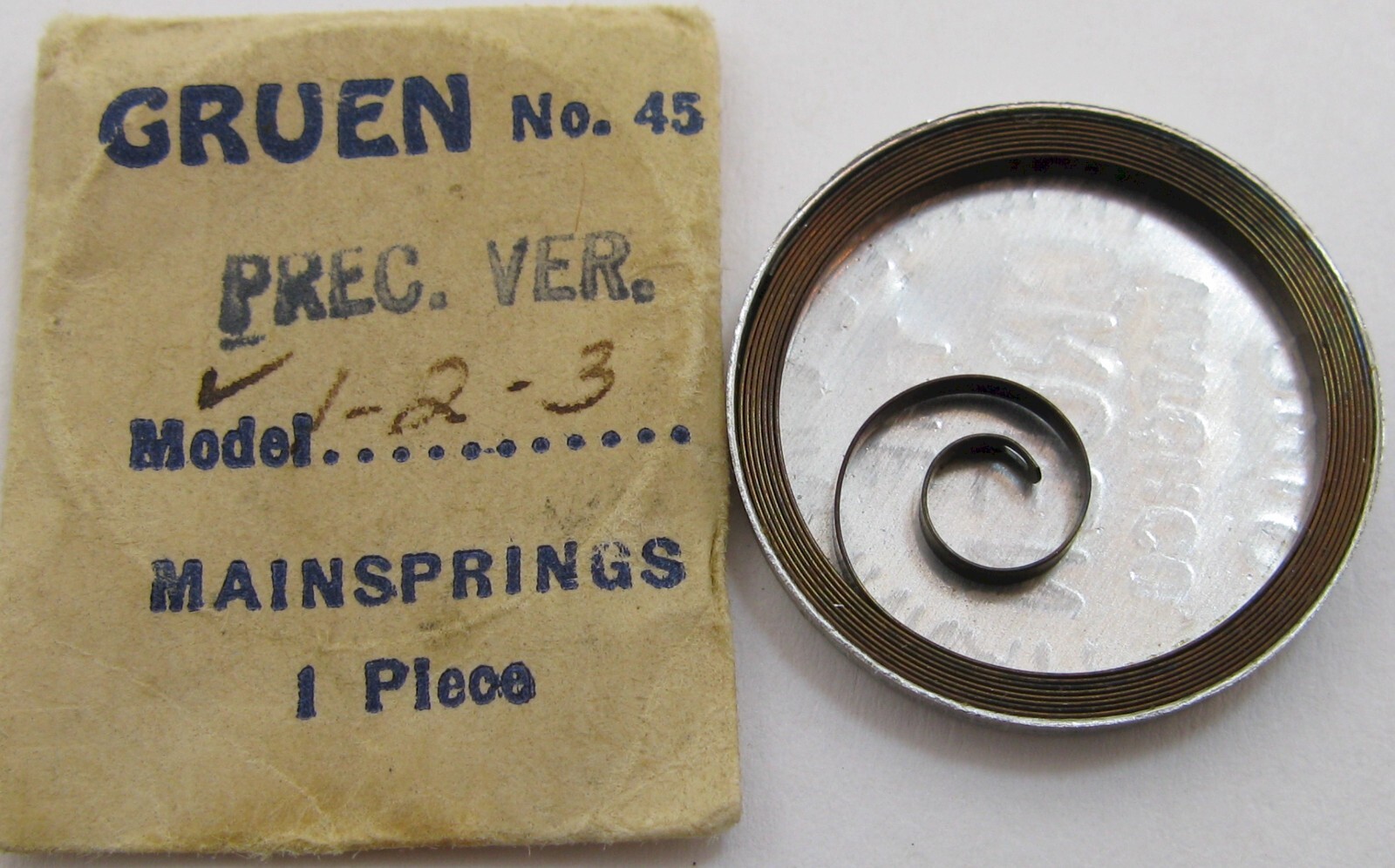 Gruen pocket Watch 17 lignes Movement V1 V2 V3 … mainspring #770 blue alloy