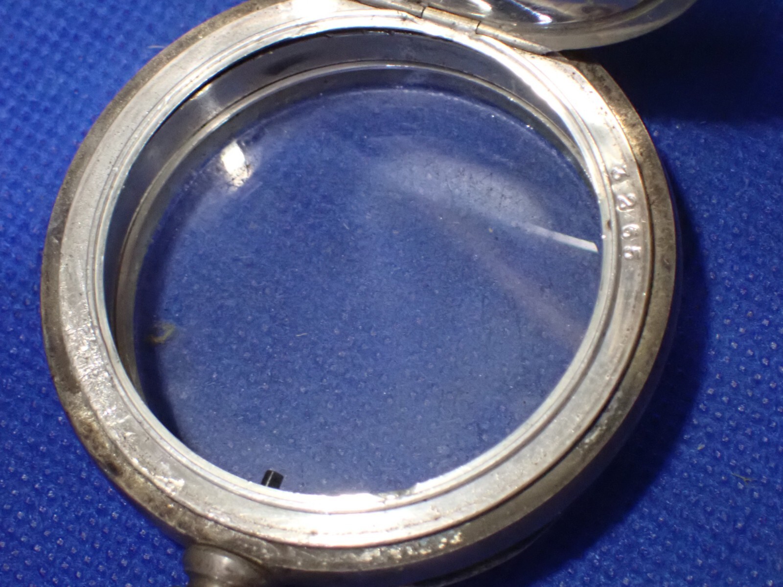Vintage Crescent C.W.C. Co. Pocket Watch Case Crown Set 925 Fine Silver 3.2 oz