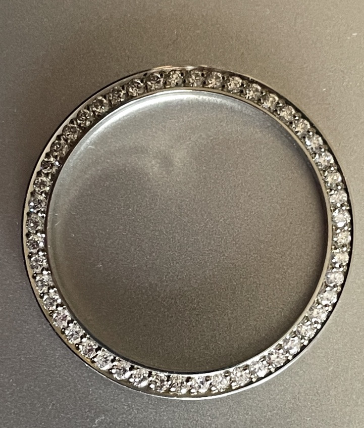 Lab Grown 2.30 Ct Diamond Bezel Set In Stainless Steel For 41MM ROLEX DJII
