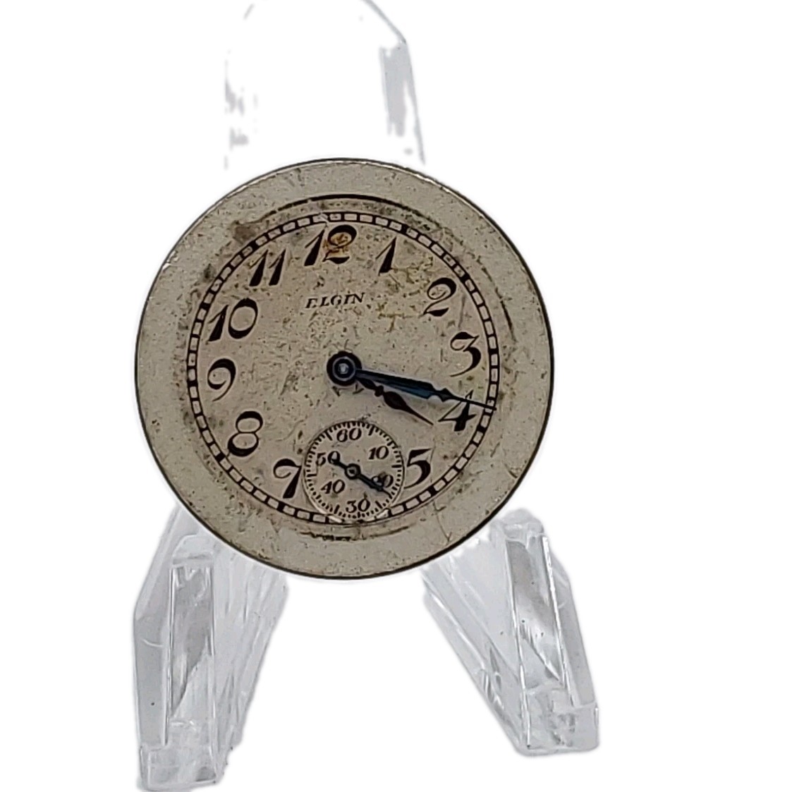 Elgin 430 6/0s Sunk Metal Dial Hands Pocket Watch Parts 1995