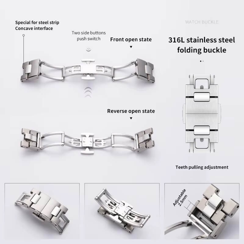 17mm Steel Buckle Clasp For Patek Philipee Nautilus 5711 5712 5726 (new) 5811