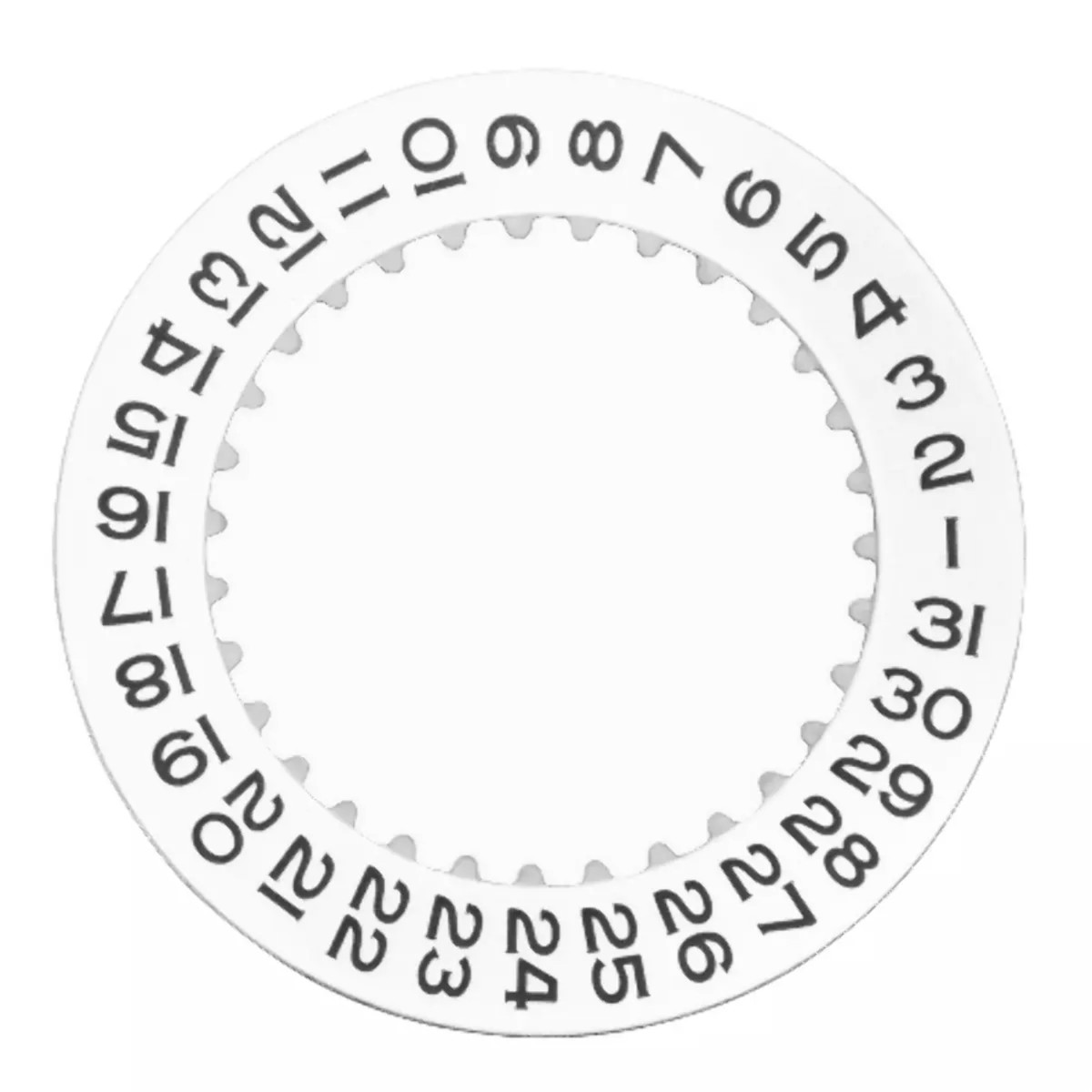 3 CALENDAR DATE DISC FOR 36MM ROLEX DATEJUST SUBMARINER MOVEMENT 3135/3155 WHITE