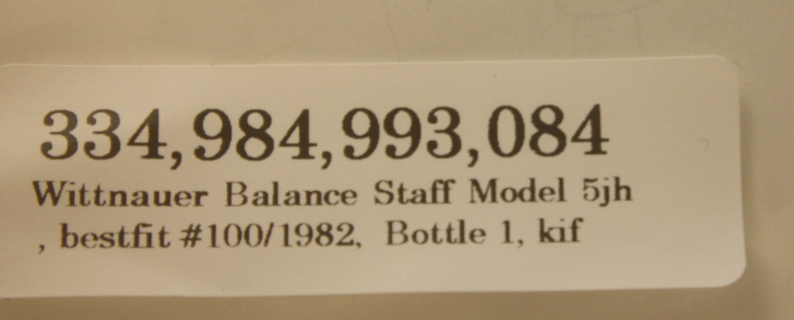 Swiss watch balance staff WITTNAUER 5JH bestfit 100/1982