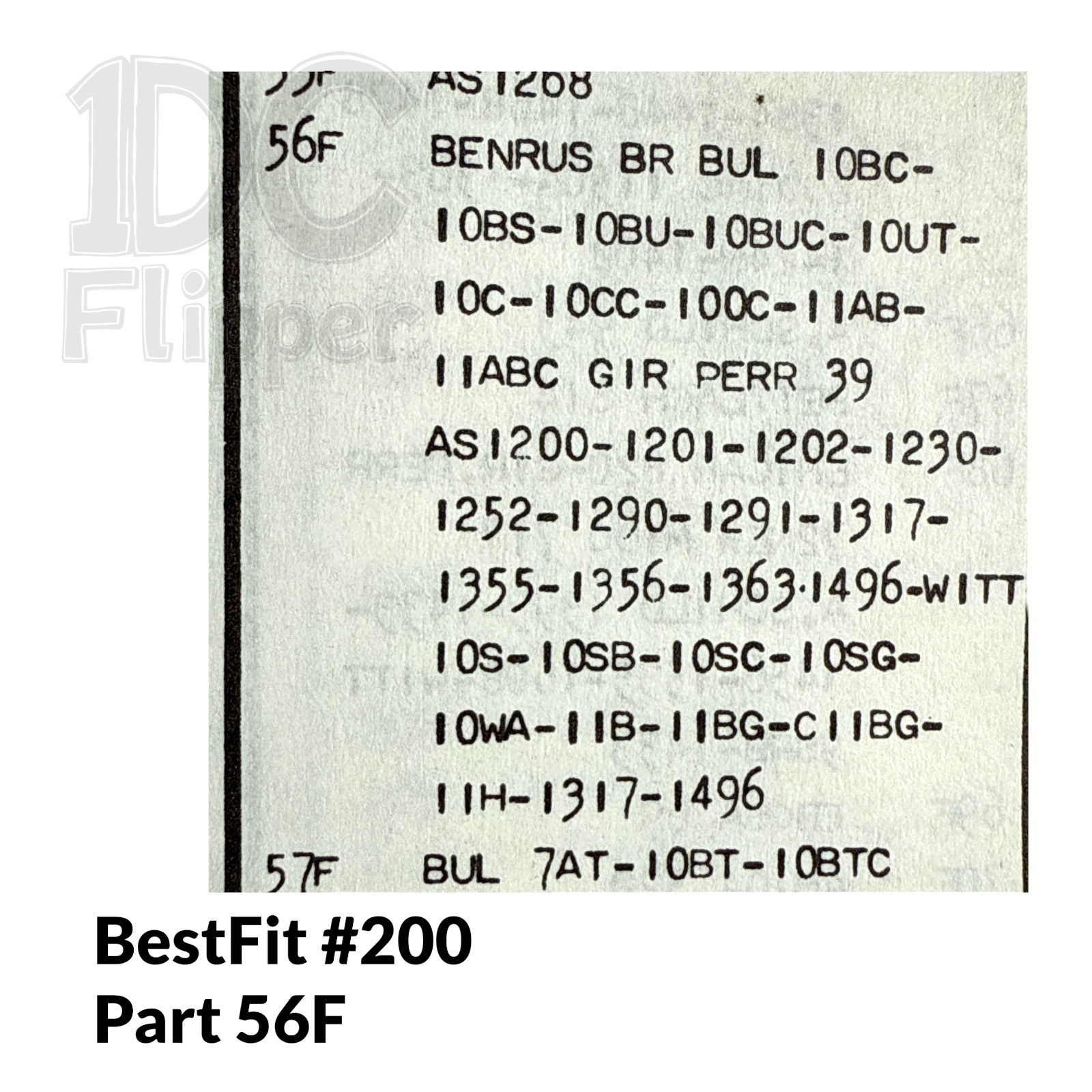 AS 1200 WINDING STEM BestFit 200/56F, 0.90, 20.0, Fits Multiple, Read List!