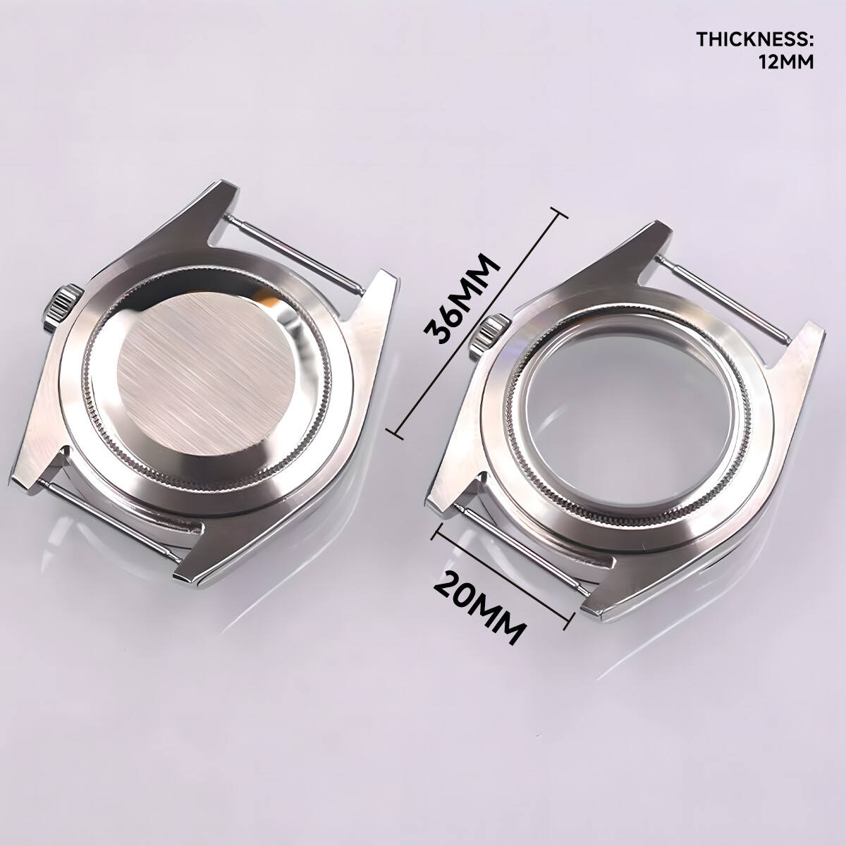 36MM Stainless Steel Watch Case Sapphire Glass for SEIKO NH35A/NH36/4R Movement