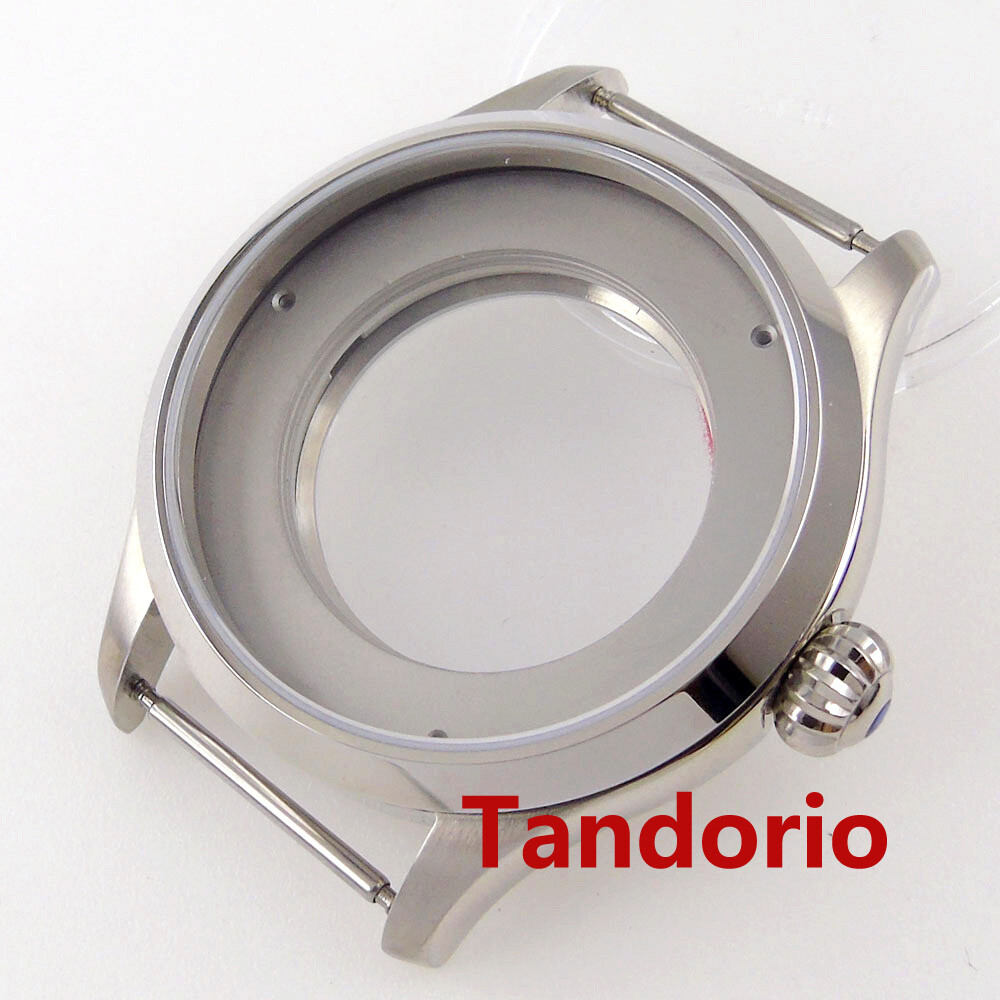 Rose Gold/PVD/Silver Watch Case 43mm Fit Miyota8215 821A DG2813 Sapphire Glass