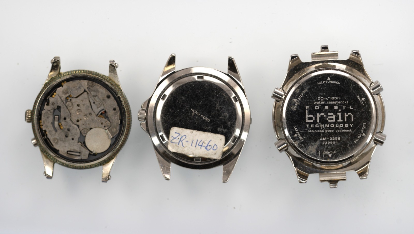 Fossil Relic Watch Men Gold Silver Stainless St WR Battery Quartz NON-WORKING-23