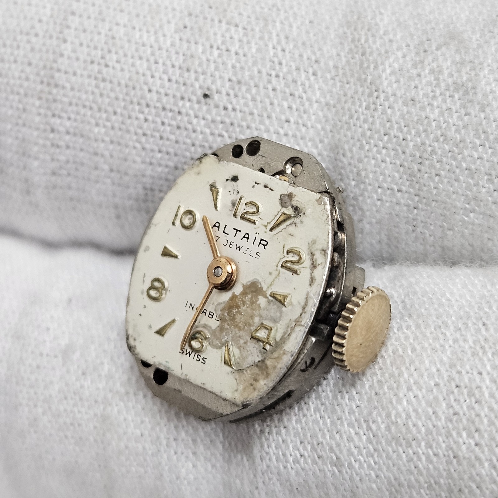 ALTAIR 17 JEWELS VINTAGE WOMENS WATCH MOVEMENT WORKING WIND UP Mechanical