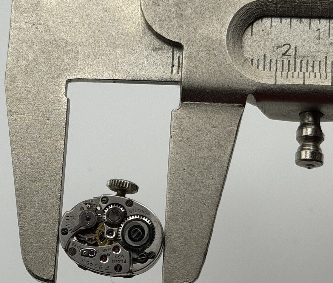 Watch Movement, Manual Wind, 19 Jewels, Elgin Cal. 650, Parts/ Repair