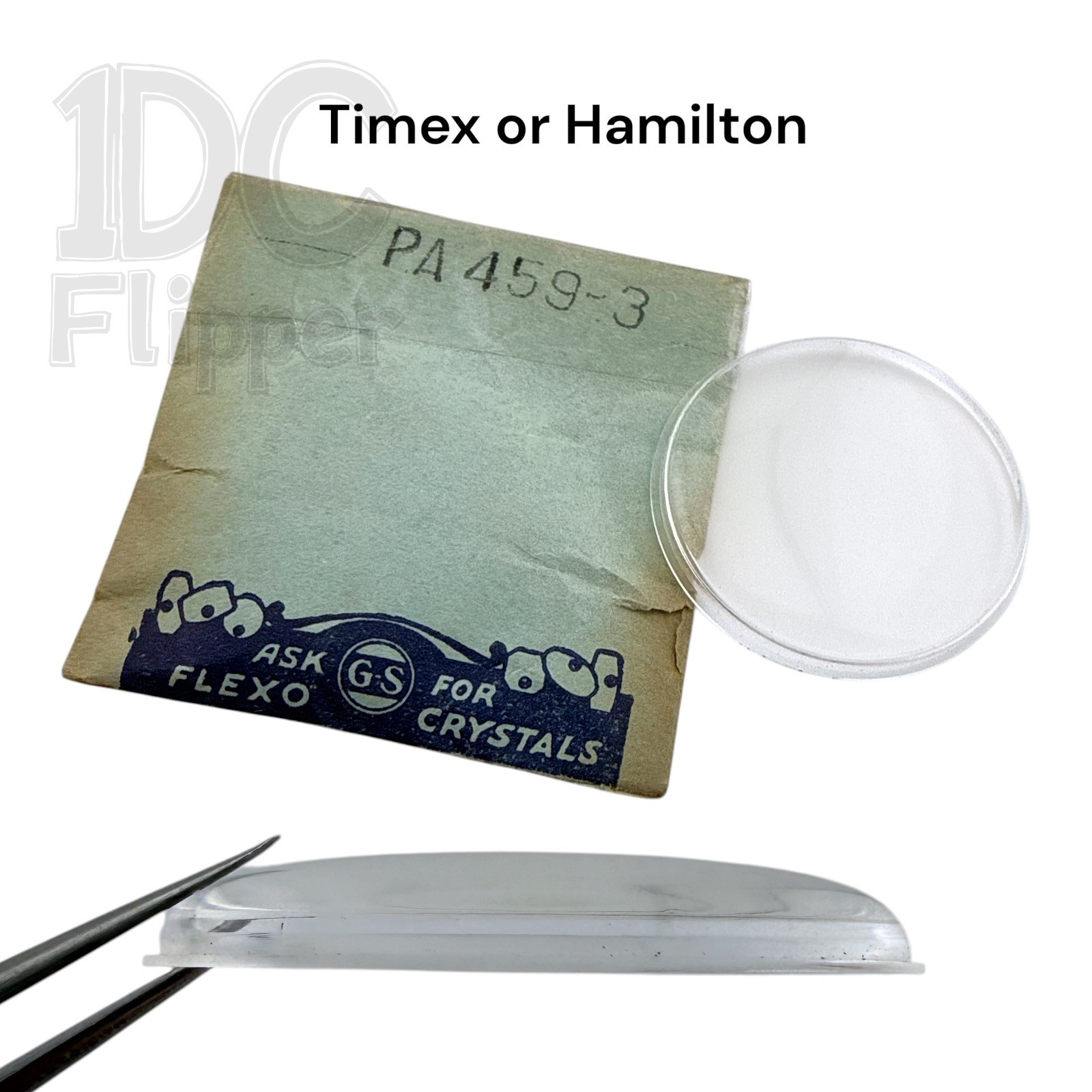 Timex Watch Crystal G-S PA459-3 28.8mm Fits Hamilton Round Shape VTG NOS Read!