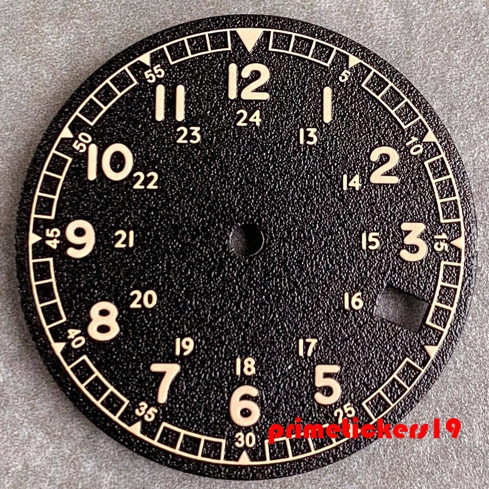 29mm NH35 Watch Dial+Hands Set Luminous 3.8 o’clock Date Window Wristwatch Face