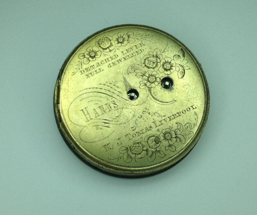 Unusual Detached Lever Pocket Watch Movement – WORKING – M.J Tobias