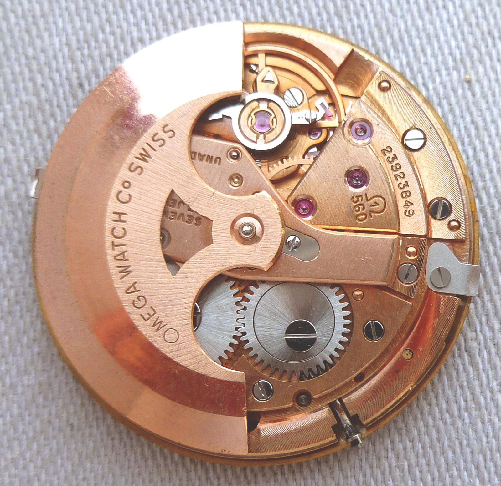 OMEGA Cal. 560 Seamaster Automatic Calendar Movement 17J Excellent Condition