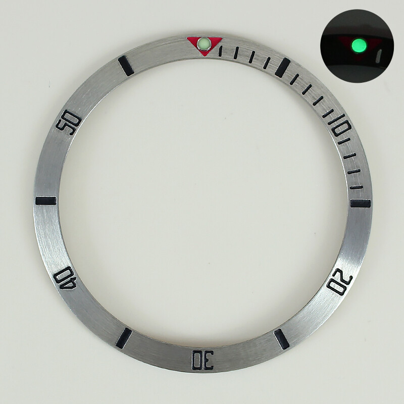 For Seiko mod 37.2mmX31.5mm Silver and Black 316L stainless steel Insert baffle
