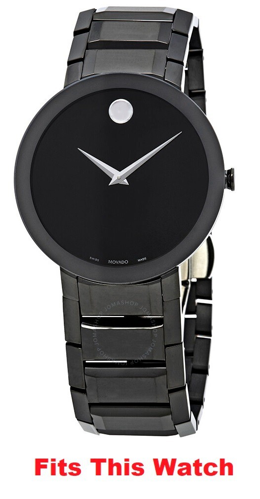 Movado Sapphire Mens Black Watch 11.1.36.1451 Crystal Replacement 0607179