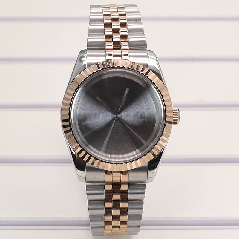 Fluted 36/39mm Watch Case Sapphire Crystal For NH35 NH36 NH38 Miyota 8215