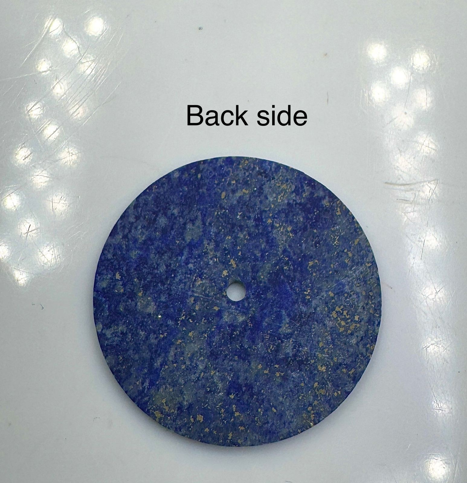 Natural Blue Lapis lazuli Watch Dial : 31.5 mm Gemstone Flat Disc GMC-615
