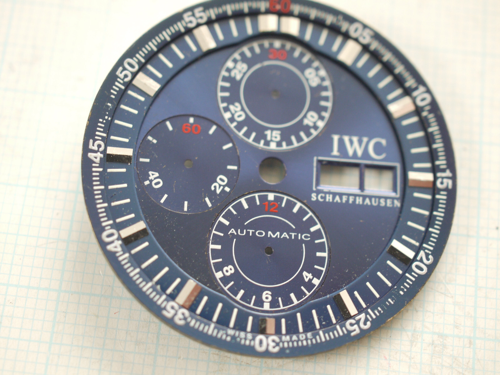 IWC Schaffhausen GST Chrono Split Second Iw3715 36.5mm BLUE DIAL USED