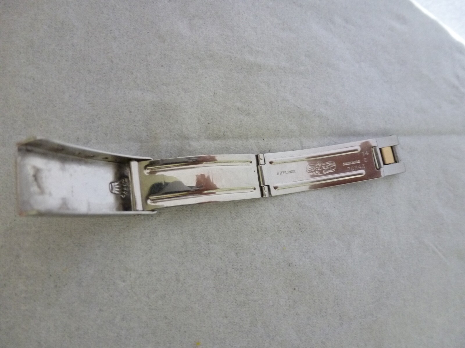 Vintage Genuine Rolex Datejust 78343-14 11mm Buckle used Watch Bracelet 13mm