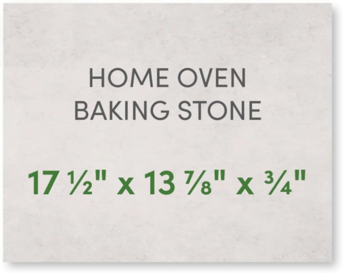 -D Premium 17-1/2″ x 13-7/8″ x 3/4″ Rectangle Pizza Stone, Perfect for Home