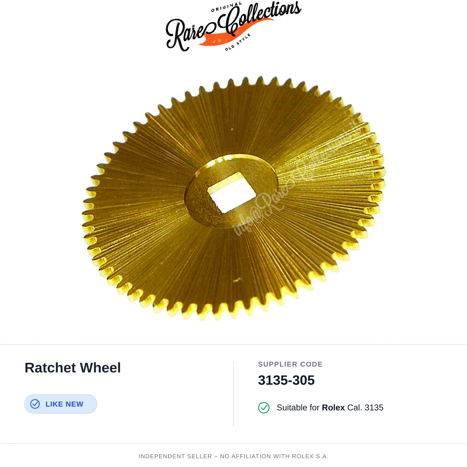 Ratchet Wheel Equal to New for Rolex (code 3135-305) Ratchet Wheel 3135