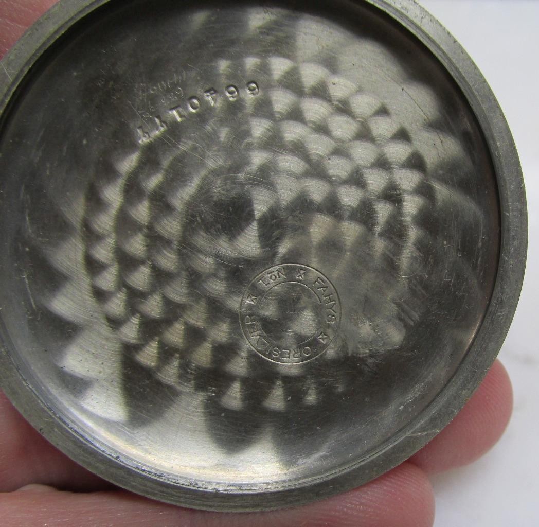Antique 1914 Hampden Pocket Watch w/ Oresilver Case; 49mm ~ 7J ~ 4-E352