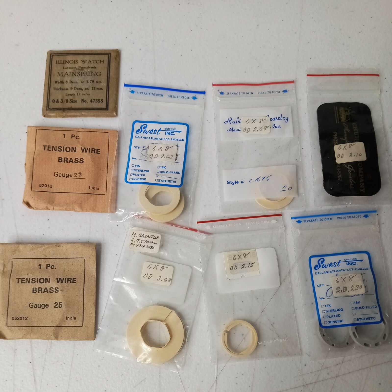 Watch Parts Repair Lot Vintage NOS Renata FHF AS DGT Illinois Myota 35 + Pieces