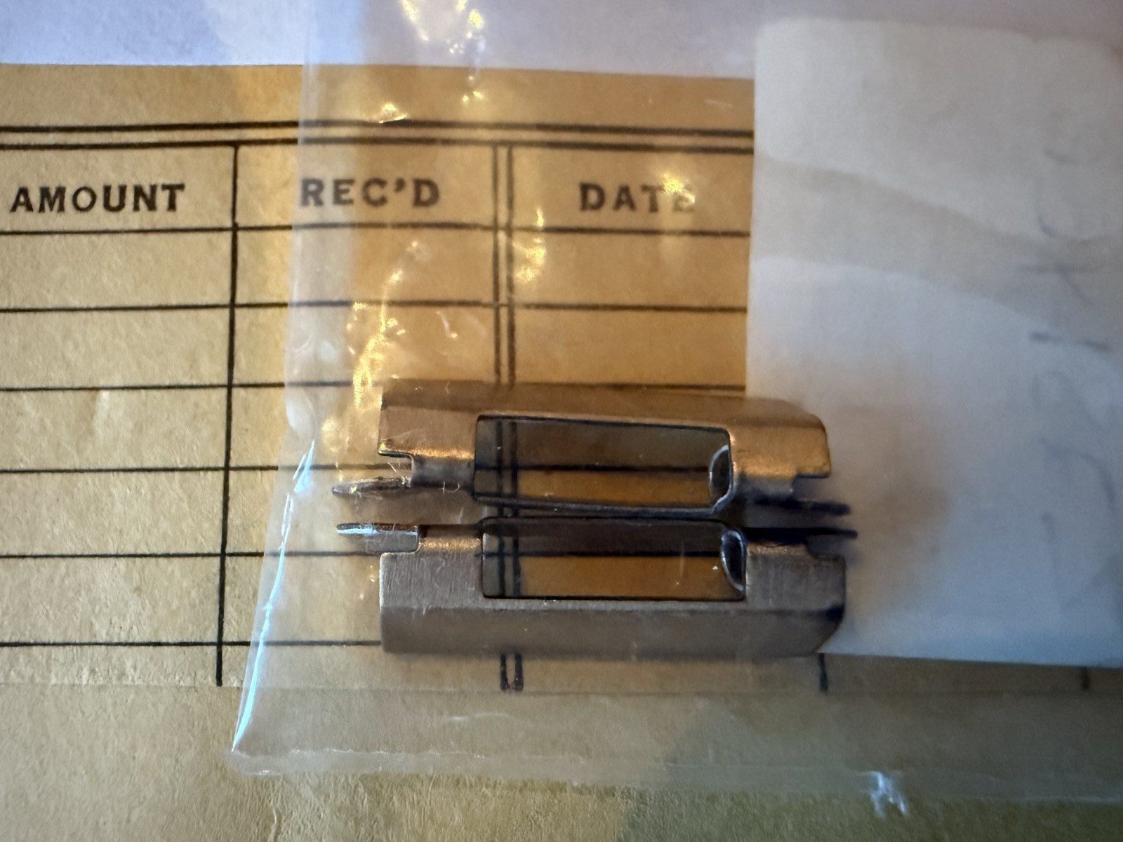 NEW 1980’s LOT of 2 Seiko Men’s Watch Band Link Gold End Piece # Z281 YEP 20mm