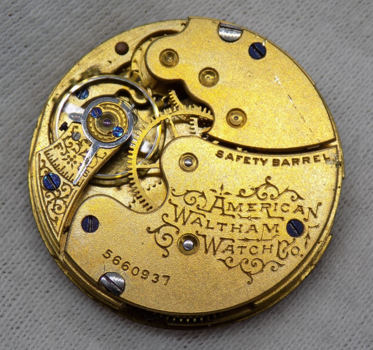 1891 American Waltham Grade 60 Model 1891 0s Pocket 7J Watch Movement