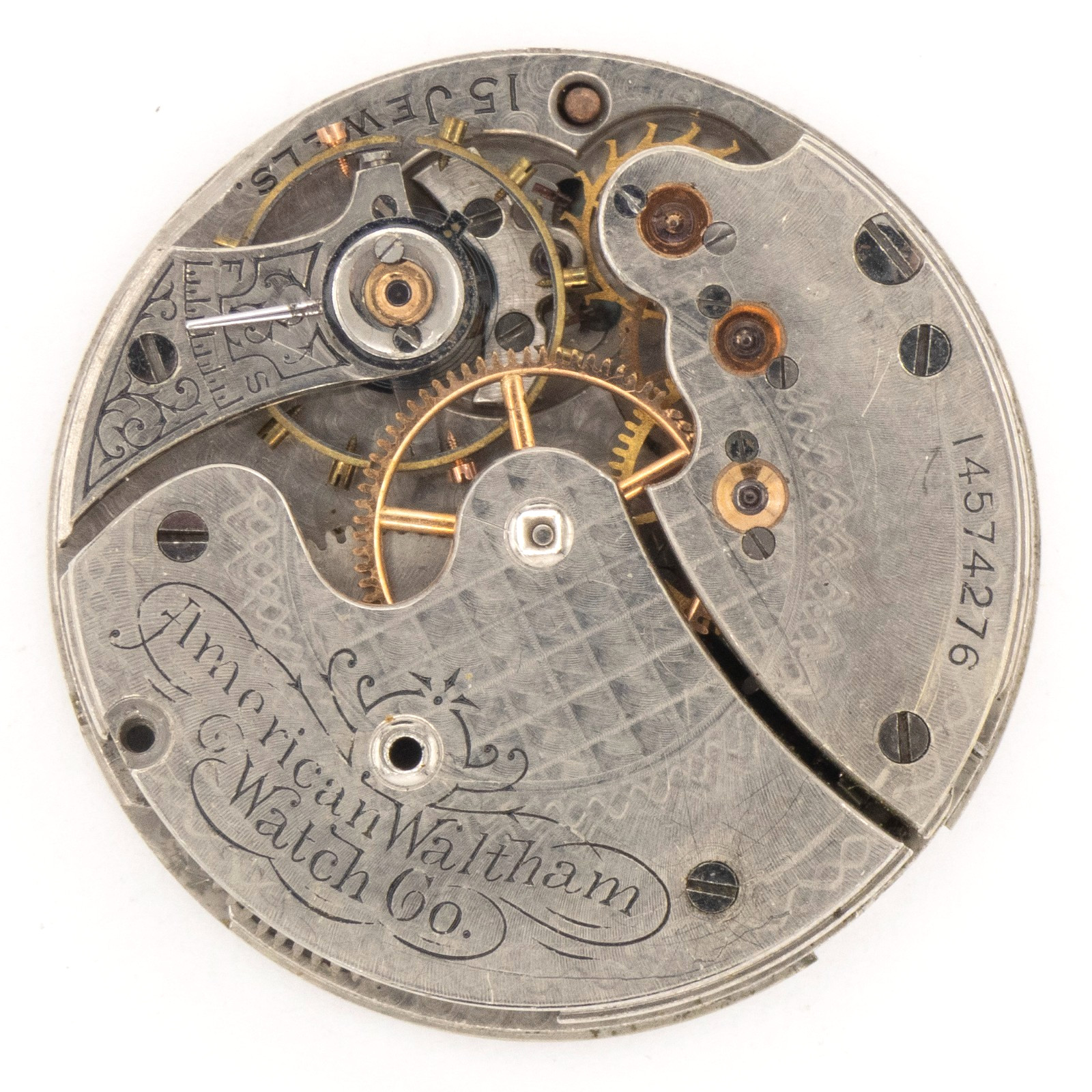 Waltham Grade Seaside Model 1891 0-Size 7-Jewel Antique Pocket Watch Movement