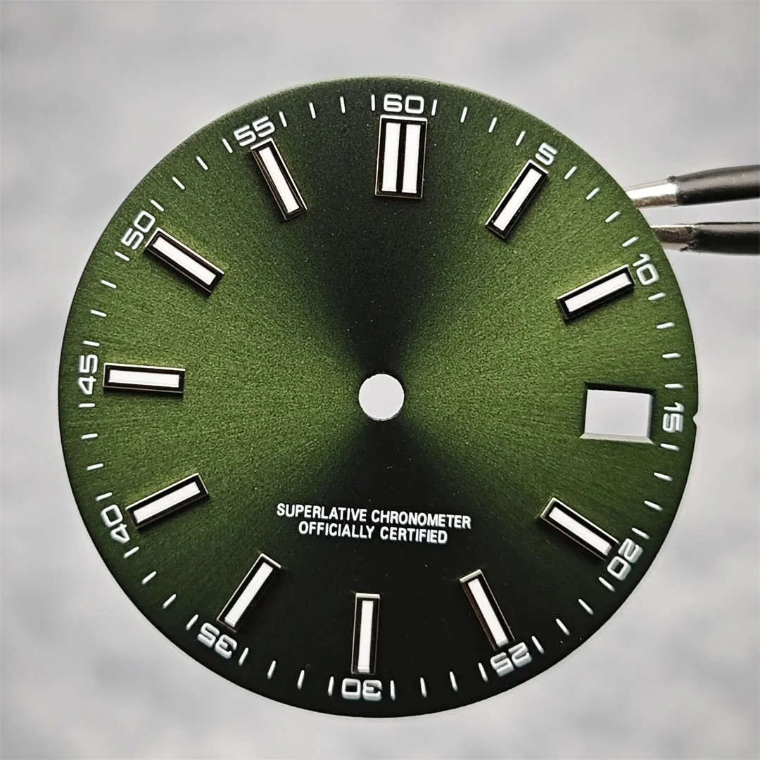 NH35 Watch Dial 28.5mm BGW9 Blue Green Luminous Watch Face Mod Replacement