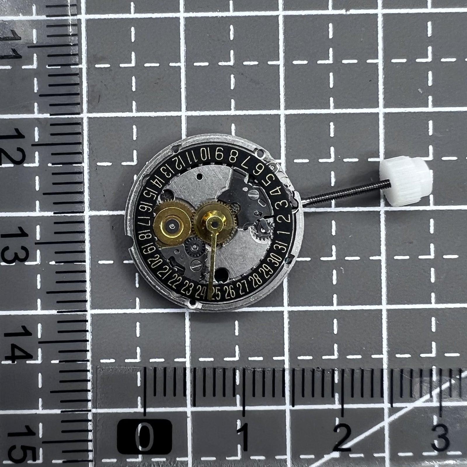 Quartz Movement Swiss ETA 956.114 Black Dial Golden Font Date at 6 with 2 Hands