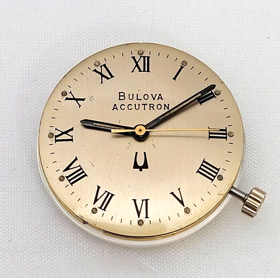 🔥🔥 BULOVA ACCUTRON – Movement + Dial + Crystal + Back Gasket & Retaining Ring!
