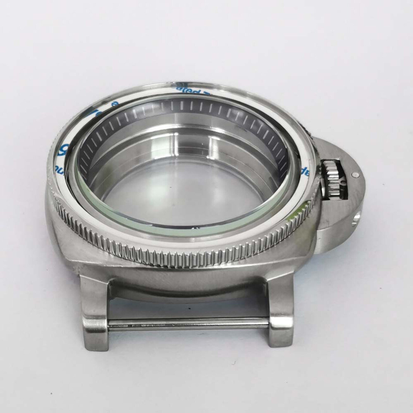 Modified Watch Case Bezel Black White Strip Inner Ring For NH35/NH36/4R Movement